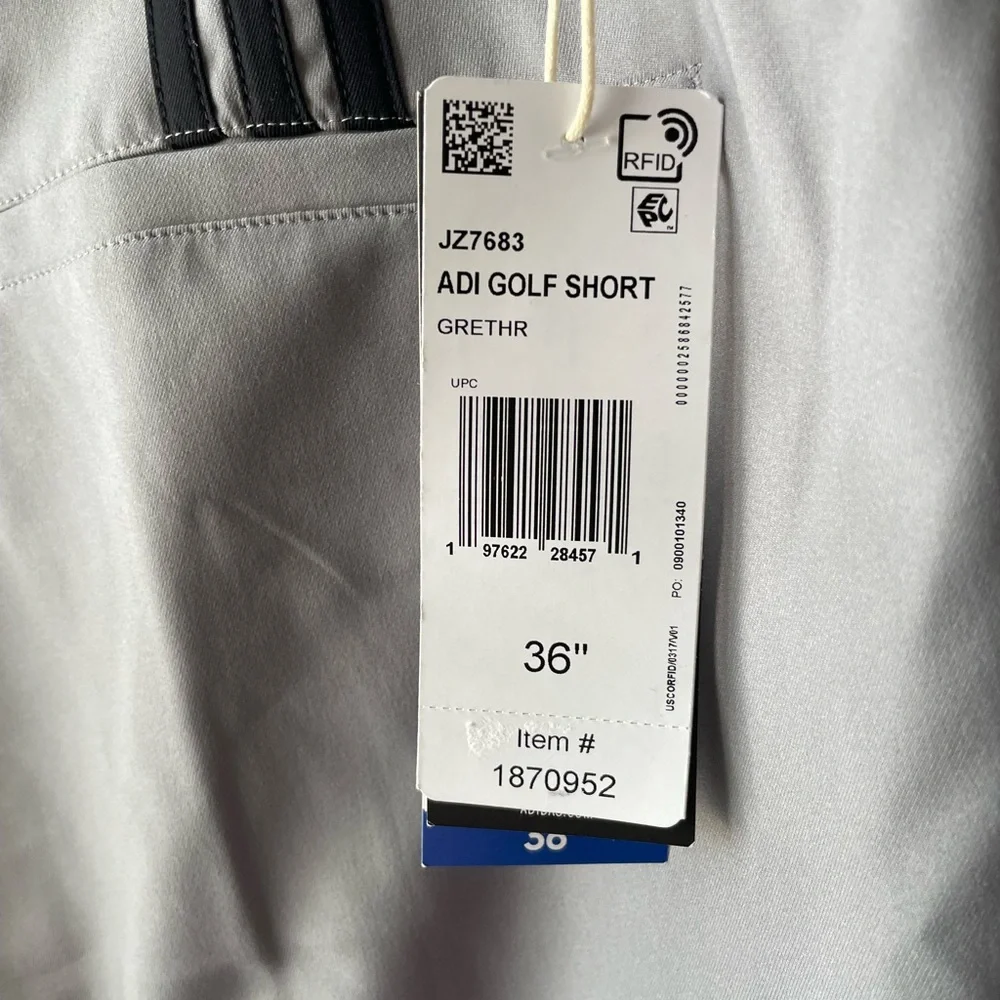 adidas Men’s Light Gray Athletic Golf Shorts - Picture 5 of 5